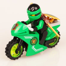 Load image into Gallery viewer, Ninjagoed Minifigs Figures Toys Nya Motorcycle Golden Ninja Heroes Skylor Pythor Snake Lloyd Zane ZX Morro DIY Buliding Blocks