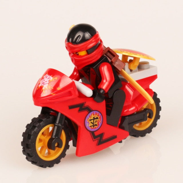 Ninjagoed Minifigs Figures Toys Nya Motorcycle Golden Ninja