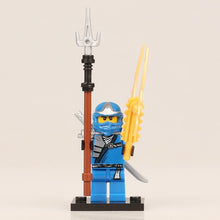 Load image into Gallery viewer, Ninjagoed Minifigs Figures Toys Nya Motorcycle Golden Ninja Heroes Skylor Pythor Snake Lloyd Zane ZX Morro DIY Buliding Blocks