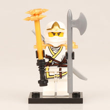 Load image into Gallery viewer, Ninjagoed Minifigs Figures Toys Nya Motorcycle Golden Ninja Heroes Skylor Pythor Snake Lloyd Zane ZX Morro DIY Buliding Blocks