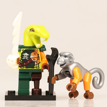Load image into Gallery viewer, Ninjagoed Minifigs Figures Toys Nya Motorcycle Golden Ninja Heroes Skylor Pythor Snake Lloyd Zane ZX Morro DIY Buliding Blocks