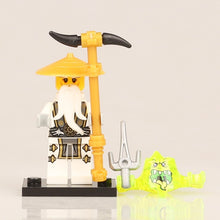 Load image into Gallery viewer, Ninjagoed Minifigs Figures Toys Nya Motorcycle Golden Ninja Heroes Skylor Pythor Snake Lloyd Zane ZX Morro DIY Buliding Blocks