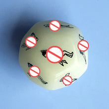 Load image into Gallery viewer, Toy Sex Dice 12 Side Erotic Craps Sex Glow Dice Letter Dice Glow Dice Sex Funny Adult Dice Games Sexy Romance Erotic Craps Toy
