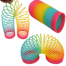 Load image into Gallery viewer, 1pcs Rainbow Circle Funny Toys Early Development Educational  Folding Plastic Spring Coil Children's Creative Magical Toys
