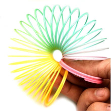 Load image into Gallery viewer, 1pcs Rainbow Circle Funny Toys Early Development Educational  Folding Plastic Spring Coil Children's Creative Magical Toys
